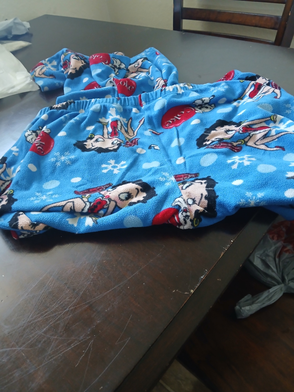 Betty Boop Blue Fleece Lounge Pjs